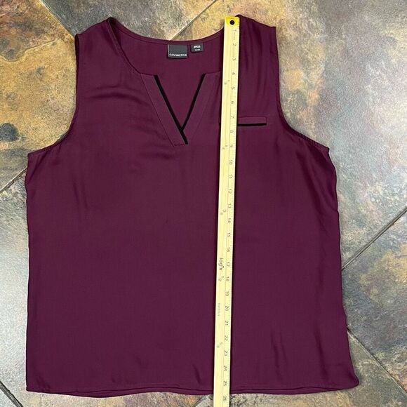 Covington Purple V-neck Sleeveless Blouse XL - Picture 5 of 9